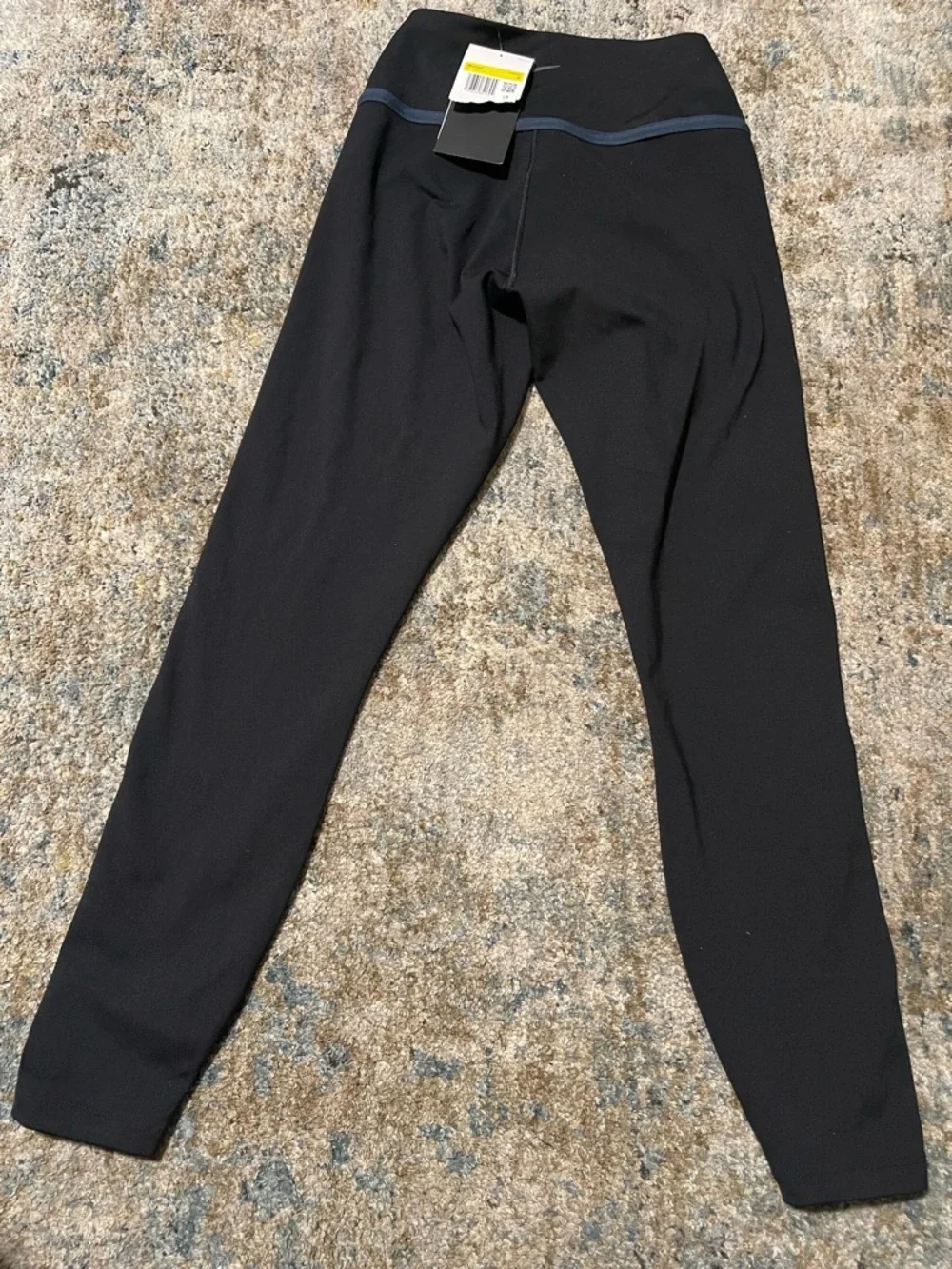 Nike Black Leggings with Dark Blue Piping
